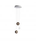 Dark & Bright Star chandelier with 3 lamps multicolour