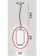 Foscarini Chouchin Bianco 2 LED-Pendelleuchte Ersatzglas / Foscarini Chouchin Bianco 2 LED-Pendant Lamp Replacement Glass