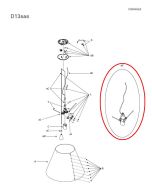 Luceplan Costanza Ersatz Lampenfassung E27 mit Kabel 3m / Luceplan Costanza Replacement lampholder E27 with 3m wire