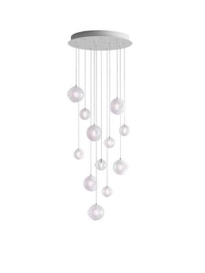 Bomma Dark & Bright Star chandelier with 12 lamps white