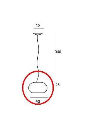 Foscarini Buds Sospensione 2 Halogen Ersatzglas/Foscarini Buds Sospensione 2 Halogen spare glass