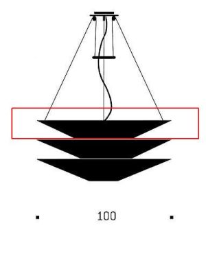 Ingo Maurer Floatation 2 oberer Ersatzschirm / Ingo Maurer Floatation 2 upper replacement shade