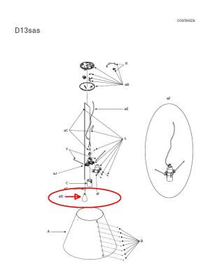 Luceplan Costanza Ersatz Gegengewicht / Luceplan Costanza replacement counterweight